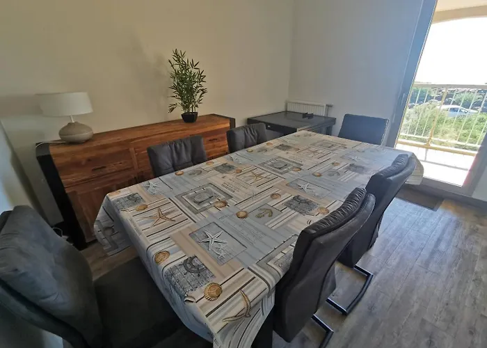 5008 Cap D'agde T3 Duplex Quartier Falaise 6 Personnes Pkg 1ère Ligne Vue *